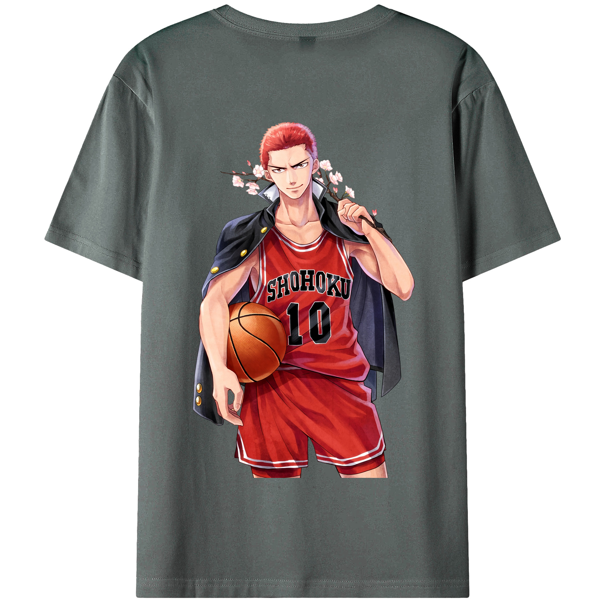 SLAM DUNK／スラムダンク 綿100％半袖Tシャツ（背面プリント）